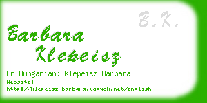 barbara klepeisz business card